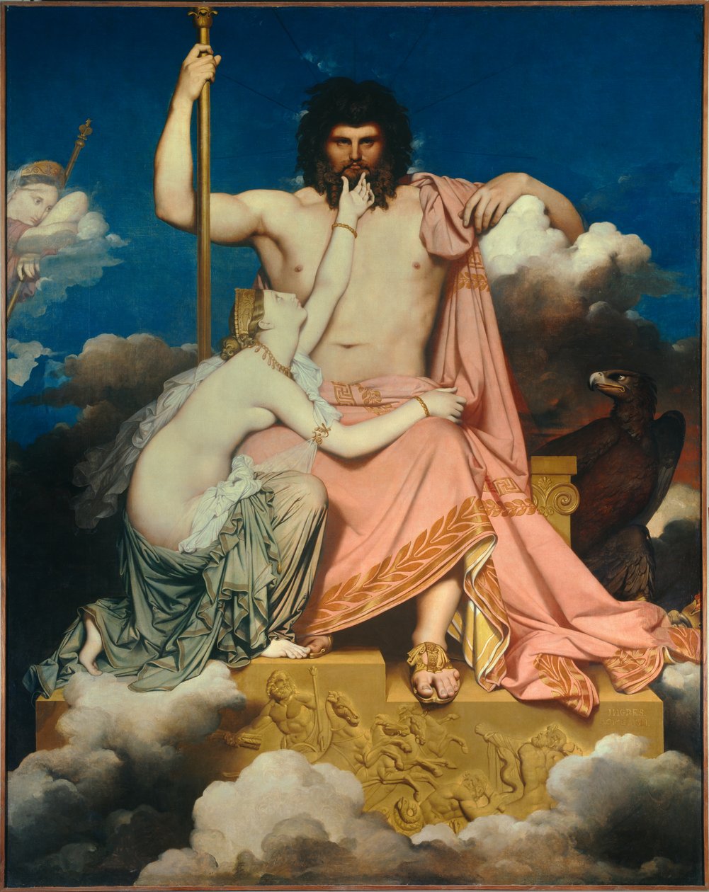 Jüpiter ve Thetis Tablosu Jean Auguste Dominique Ingres (1780-1867) 1811 Güneş. 3.2x2.6 m Aix en Provence, Granet Müzesi by Jean Auguste Dominique Ingres