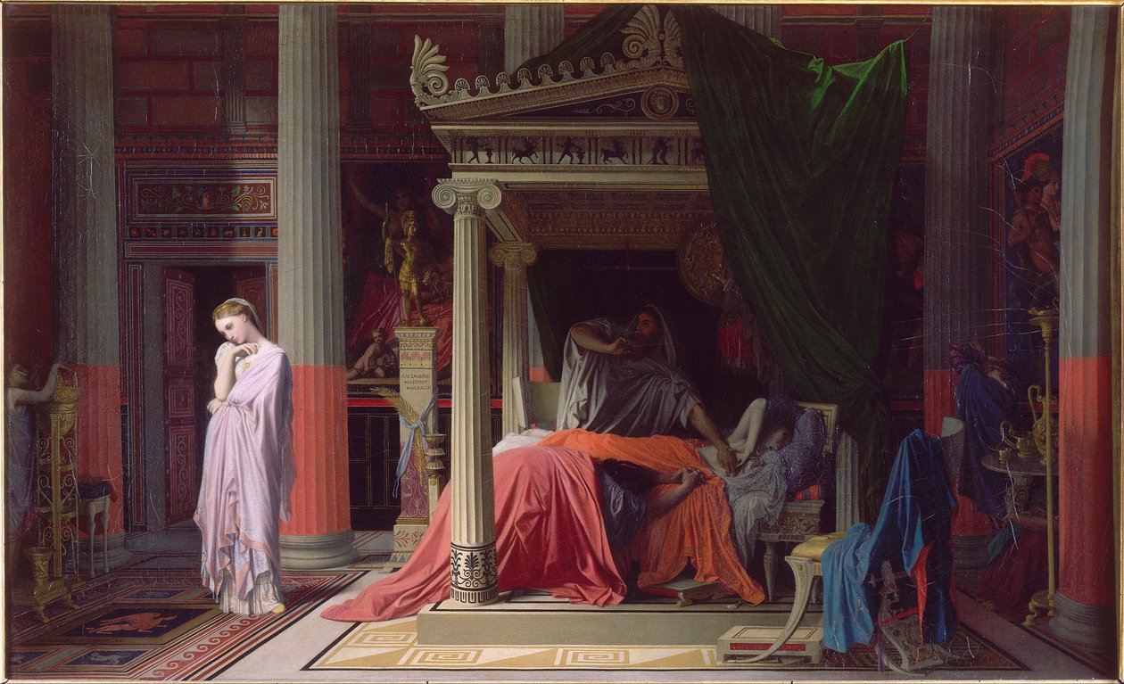 Antiochus hastalığı veya Antiochus ve Stratonice by Jean Auguste Dominique Ingres