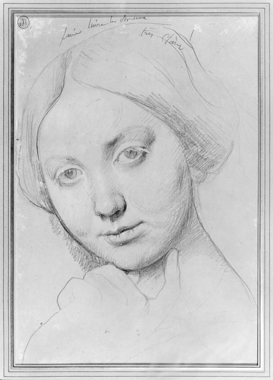 Louise de Broglie, Haussonville Kontesi, yaklaşık 1842 (kağıt üzerinde grafit) by Jean Auguste Dominique Ingres