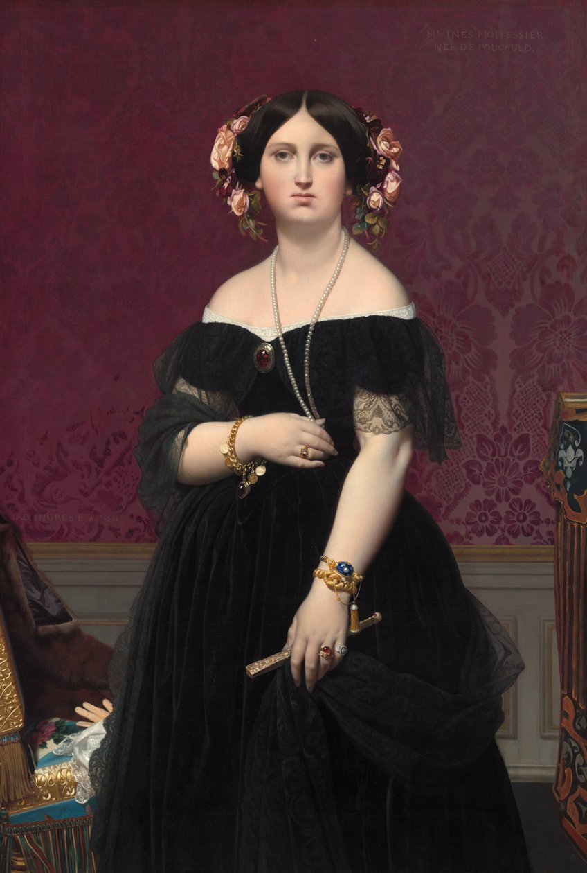 Madam Moitessier, 1851. by Jean Auguste Dominique Ingres