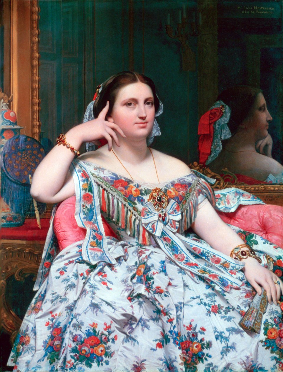 Madam Moitessier, 1856 by Jean Auguste Dominique Ingres