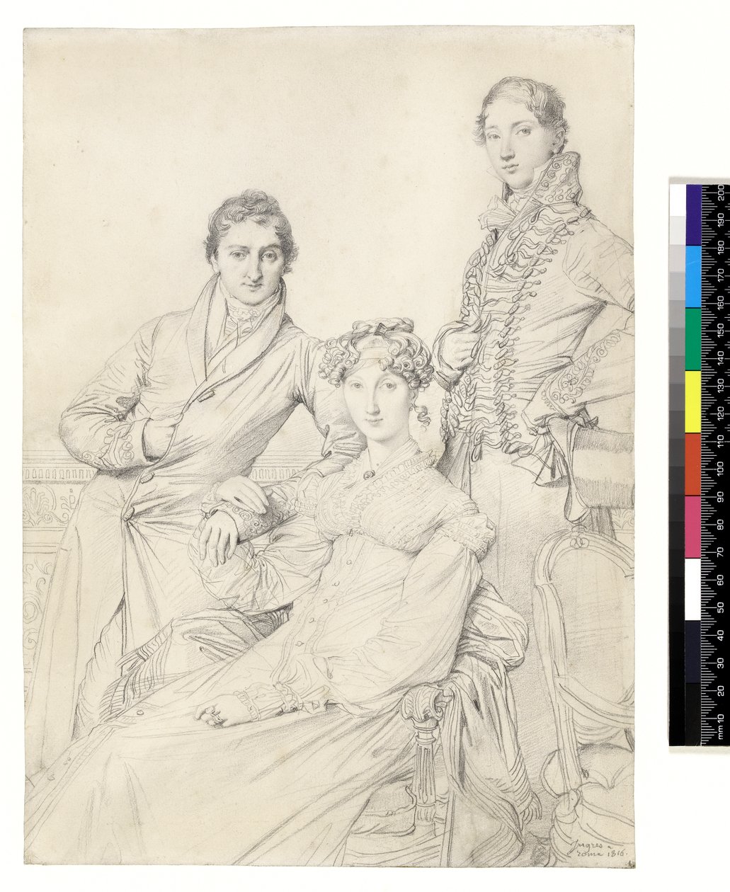 Bay ve Bayan Woodhead, Gençken Rev. Henry Comber ile, 1816 by Jean Auguste Dominique Ingres