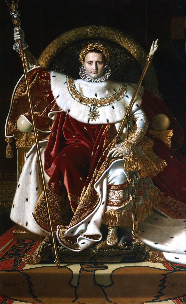 Napolyon I İmparatorluk Tahtında, 1806 by Jean Auguste Dominique Ingres