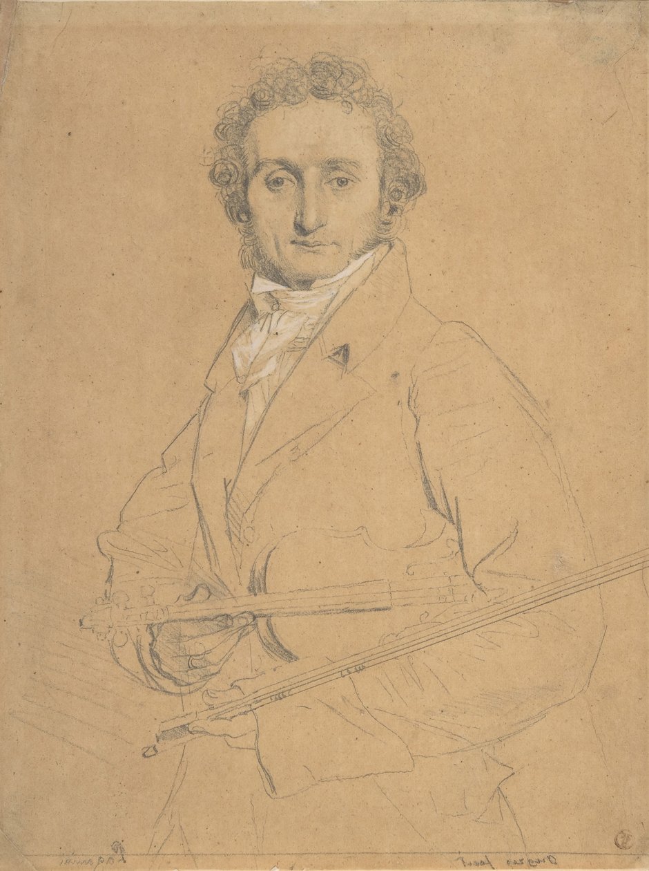 Niccolò Paganini 1784-1840, yaklaşık. 1830. by Jean Auguste Dominique Ingres
