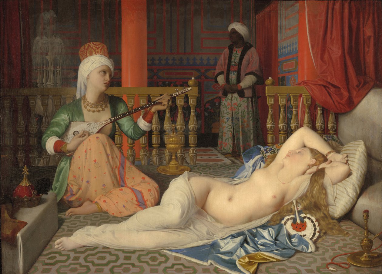 Bir Köle ile Odalık, 1839-40 by Jean Auguste Dominique Ingres