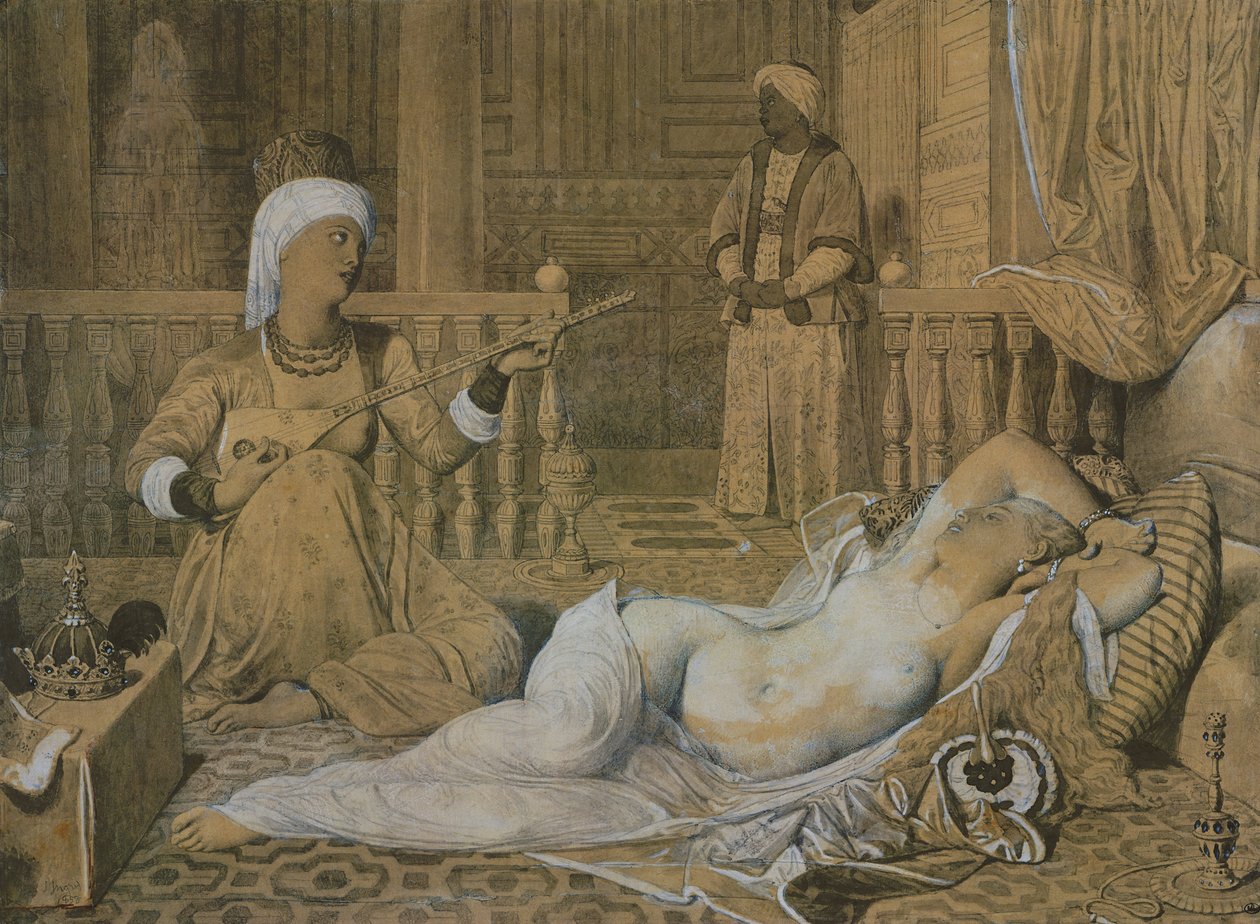 Bir Köleyle Odalık, 1858 by Jean Auguste Dominique Ingres
