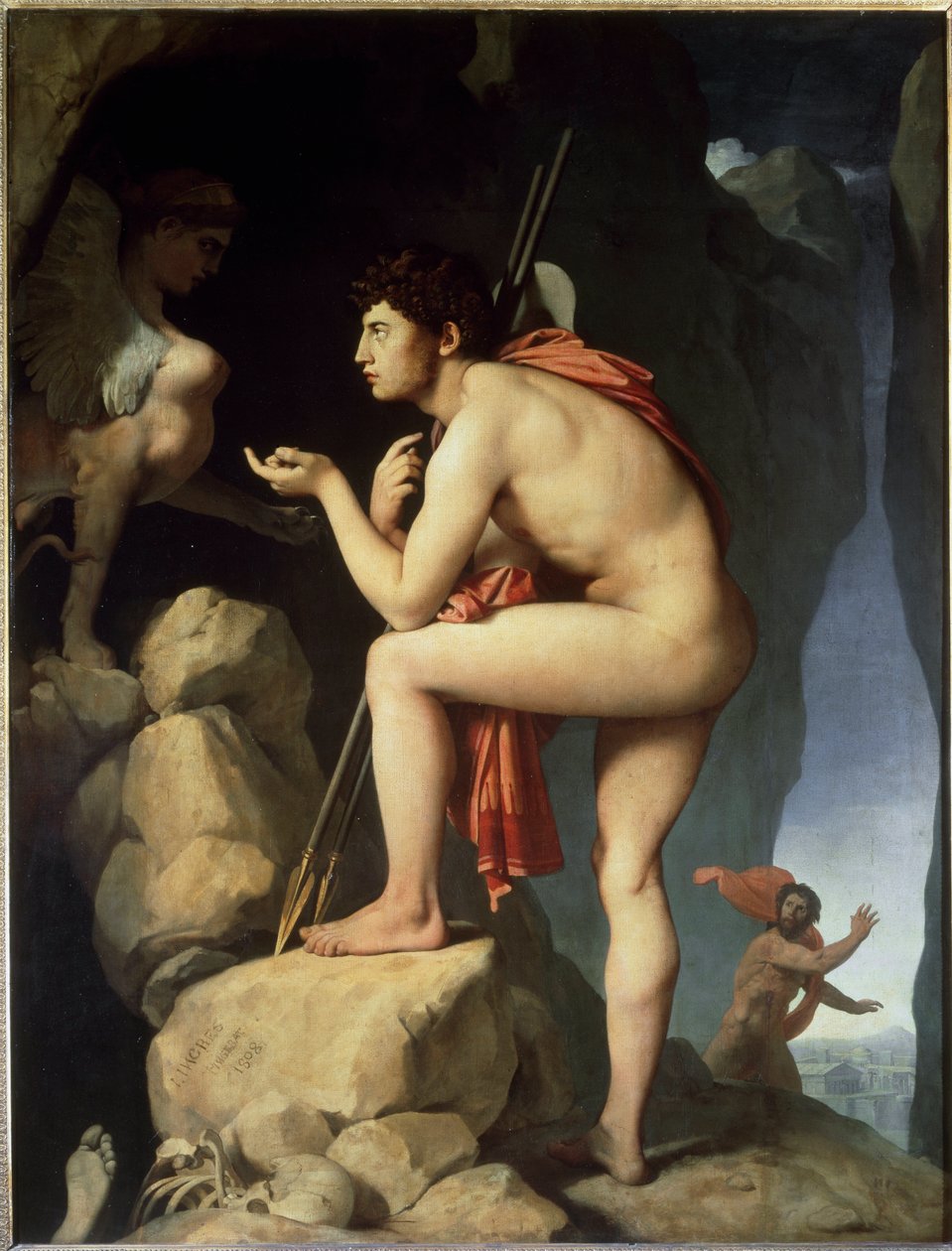 Oidipus ve sfenks (tuval üzerine yağlı boya by Jean Auguste Dominique Ingres