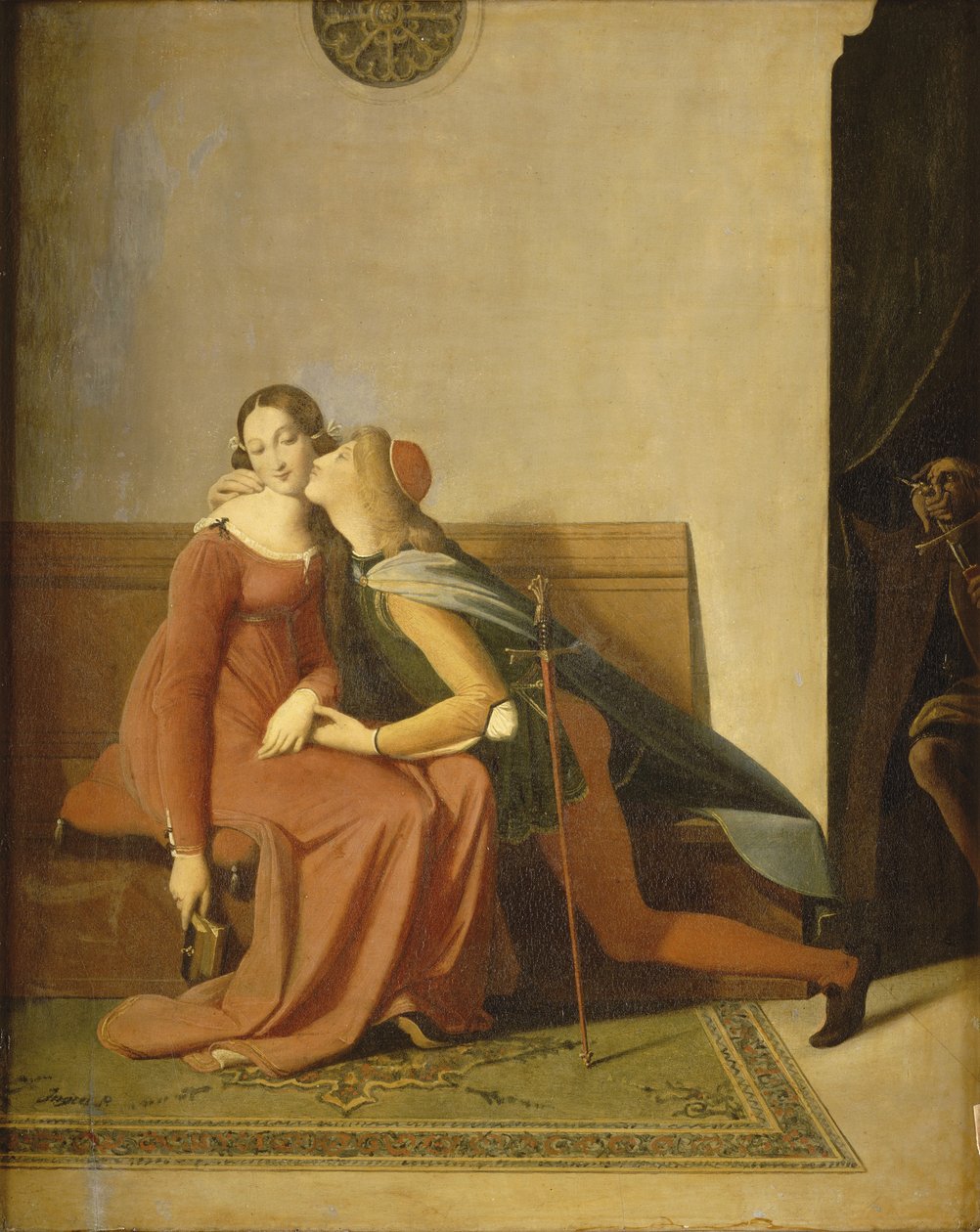 Paulo ve Francesca by Jean Auguste Dominique Ingres