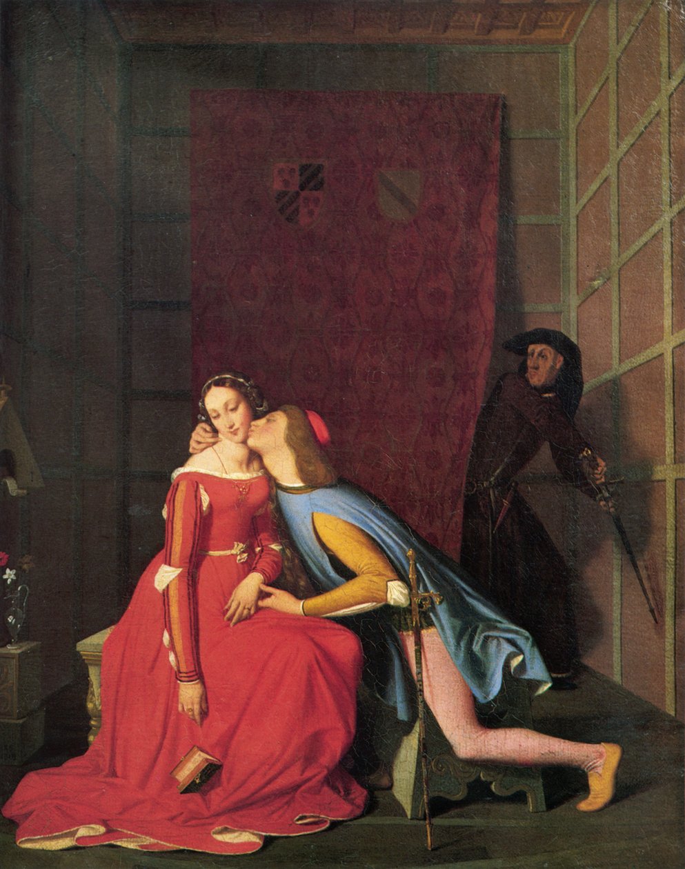 Paolo ve Francesca, 1819. by Jean Auguste Dominique Ingres
