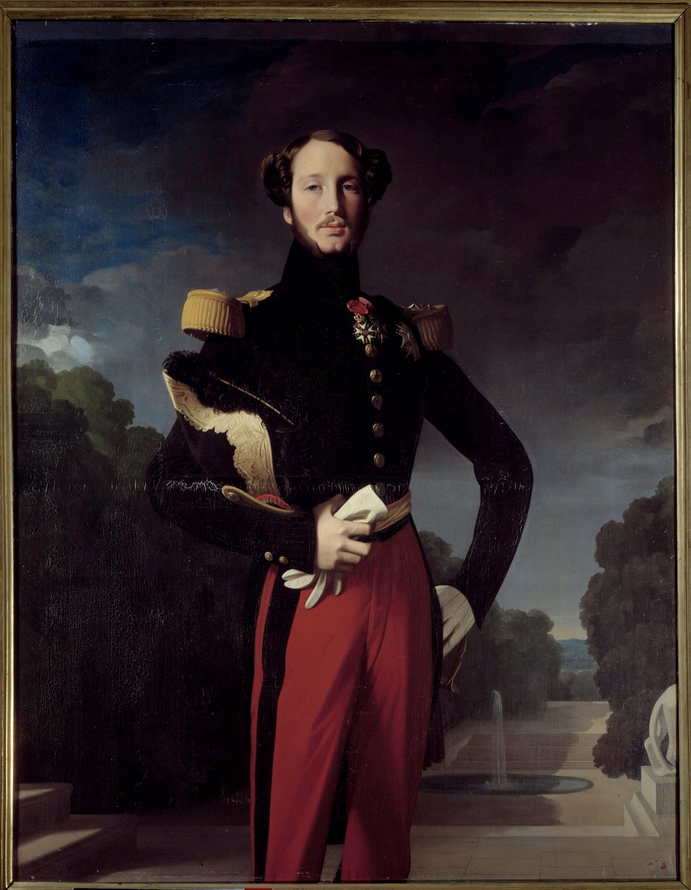 Ferdinand Philippe, Orleans Dükü (1810-1842) Jean Auguste Dominique Ingres (1780-1867) 1843 Sun tarafından Saint Cloud Boyama parkının önünde portresi. 1,56x1,2 m - Parc de önünde Orleans Dükü Ferdinand Philippe