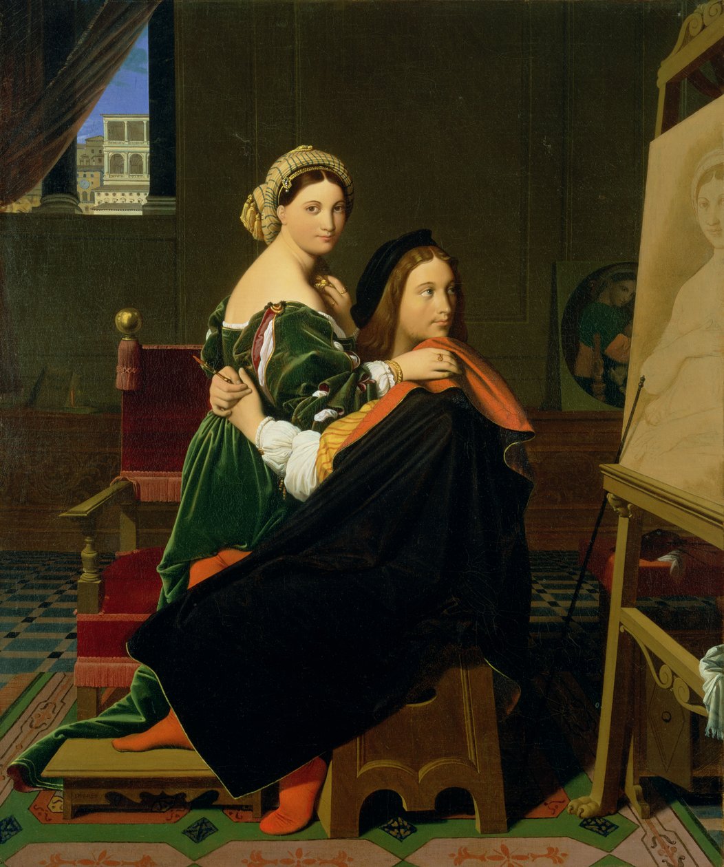 Raphael ve Fornarina, 1814 by Jean Auguste Dominique Ingres