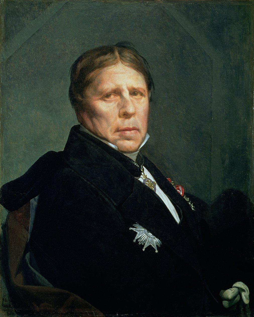 Otoportre, 1859 (tuval üzerine monte edilmiş kağıt üzerine yağlı boya) by Jean Auguste Dominique Ingres