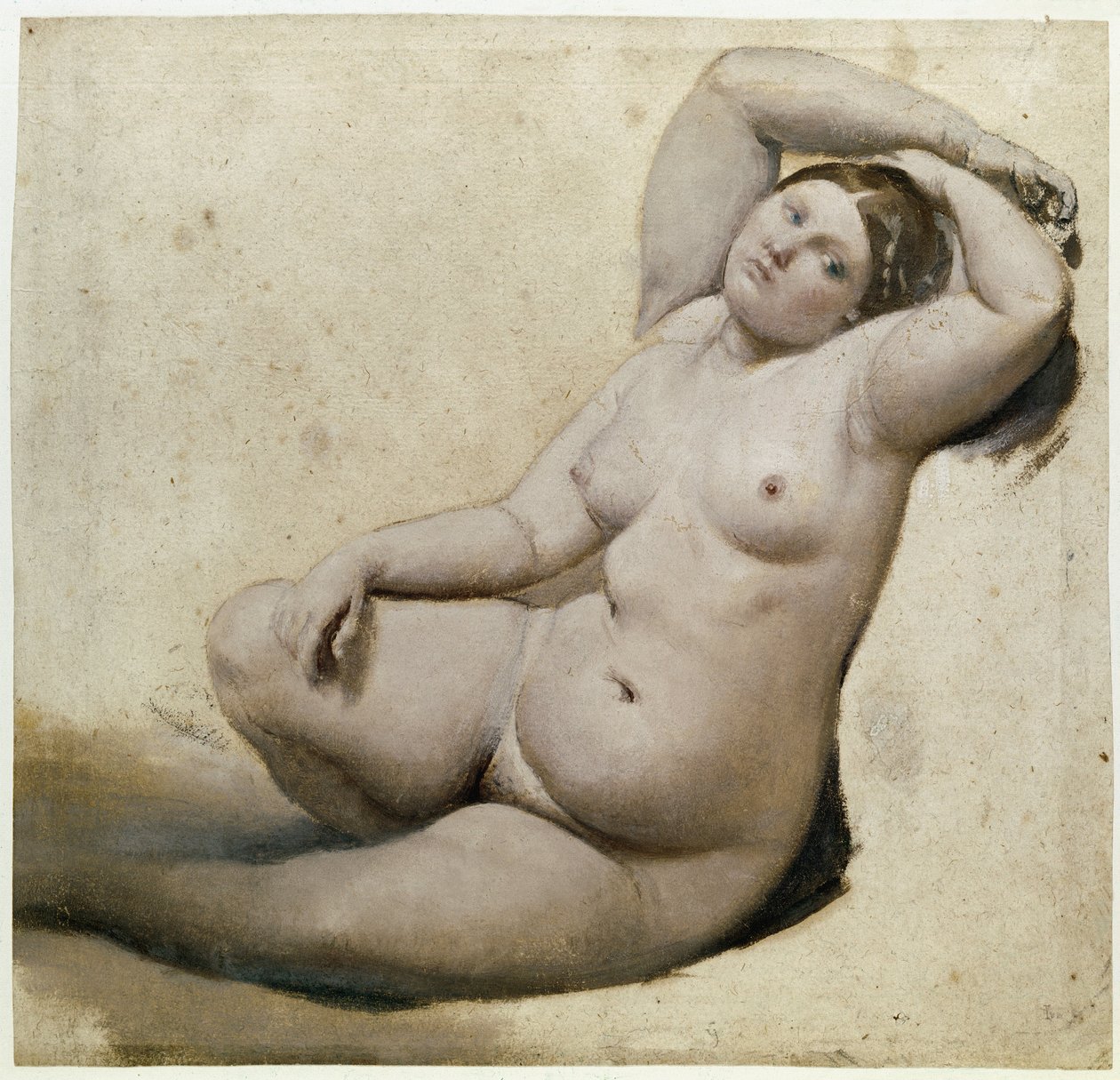 Türk Hamamı Çalışması: Üç Kollu Kadın - Jean Auguste Dominique Ingres