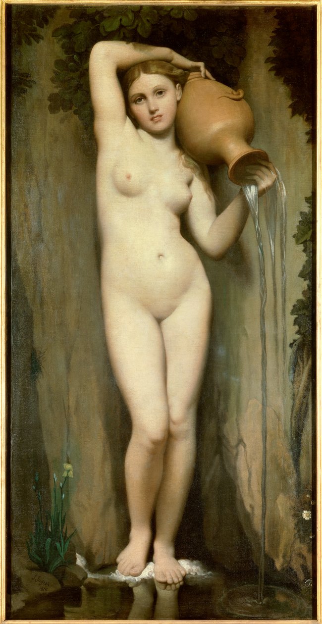Kaynak Jean-Auguste Dominique Ingres (1780-1867) 1856 Dim 1,63 x 0,80 tarafından tablo. Paris. Orsay Müzesi by Jean Auguste Dominique Ingres