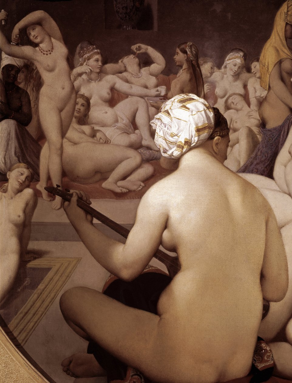 Türk hamamı, detay (1862 - Ahşap üzerine yağlı boya) by Jean Auguste Dominique Ingres