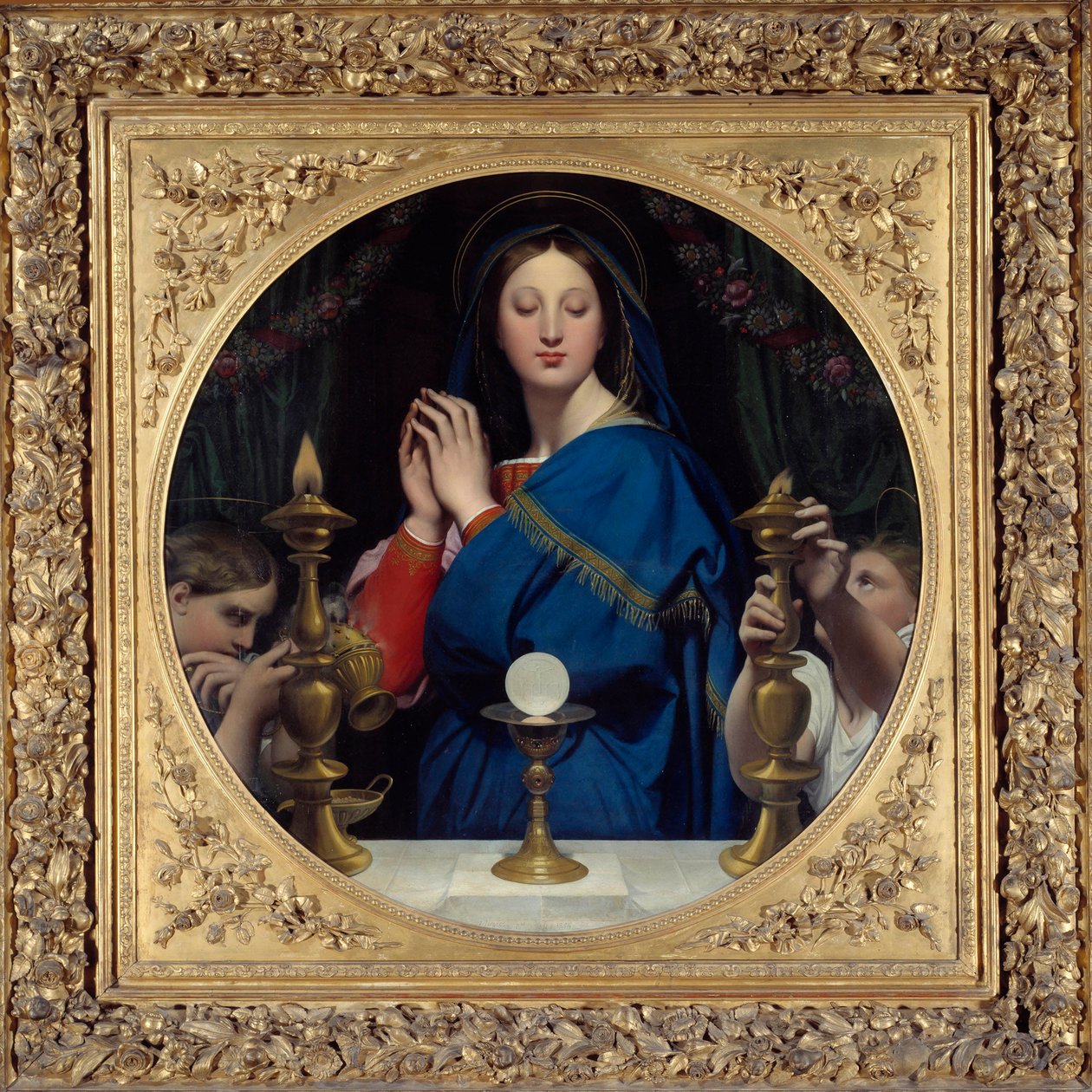 Bakire ev sahibine tapıyor. Jean Auguste Dominique Ingres