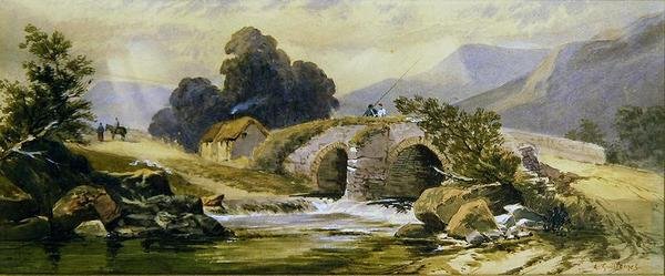 Küçük Köprü (suluboya) by Jean Baptiste Antoine Guillemet