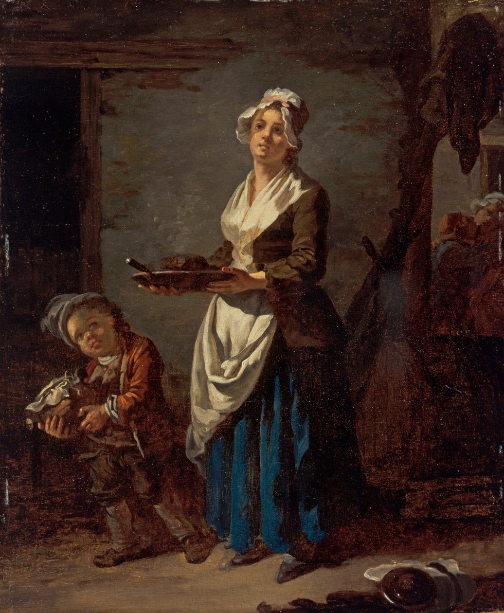 Bir Mutfak Hizmetçisi ve Bir Bulaşıkhane Hizmetçisi by Jean Baptiste (1728 1806) Charpentier