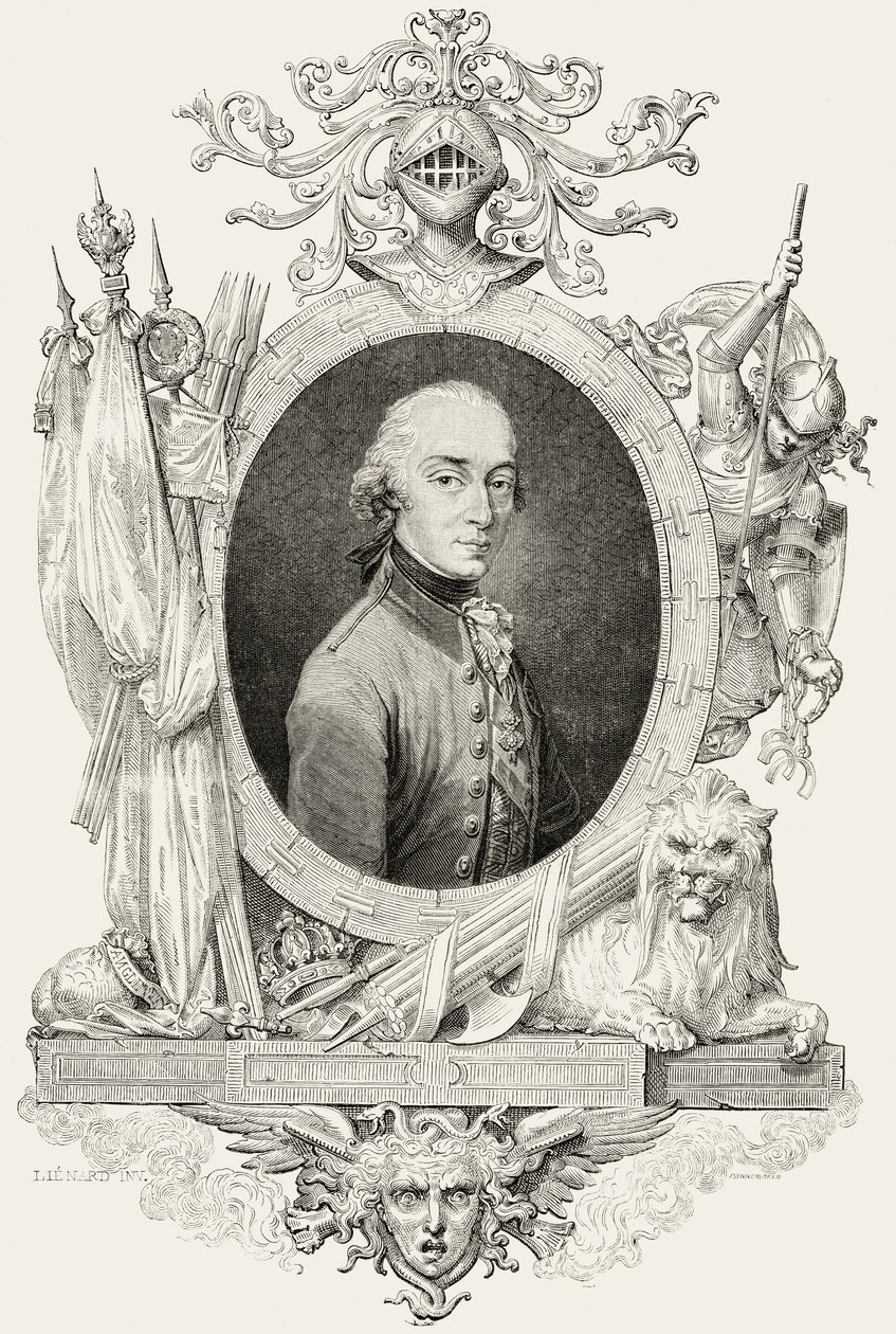 Charles XIV (1763-1844): Pannemaker tarafından oyulmuş İsveç ve Norveç ve Ponte Corvo Prensi kralı (gravür) by Jean Baptiste (after) Lienard