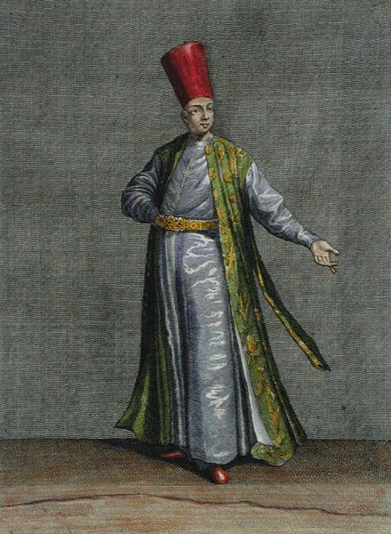 Le Capi-Aga, Scotin, Gerard Jean Baptiste (1671-1716) 1707-08 (renkli gravür) tarafından kazınmış 