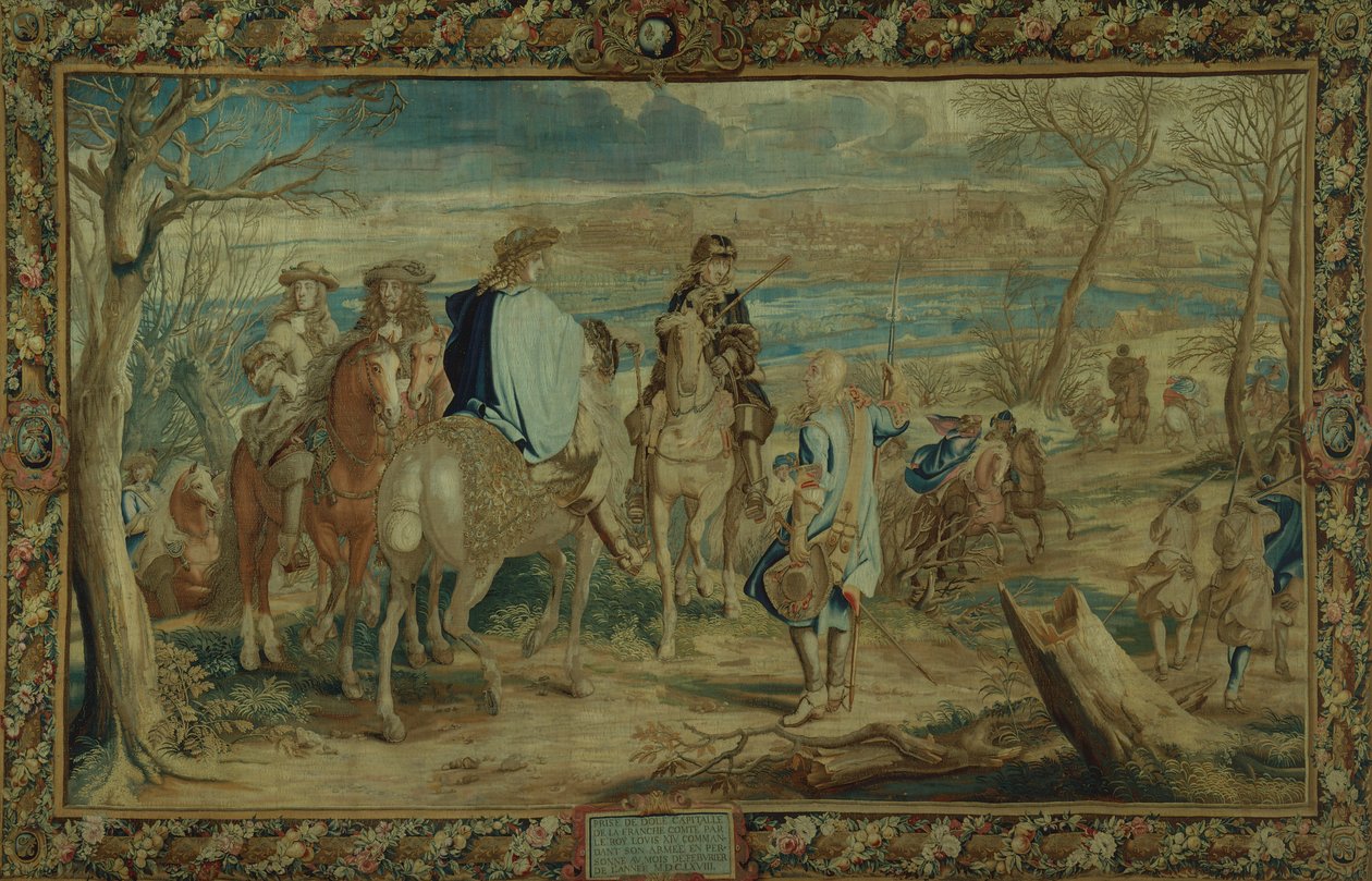 Louis XIV'in Dole'u ele geçirmesi (goblen) by Jean Baptiste (workshop of) Mozin