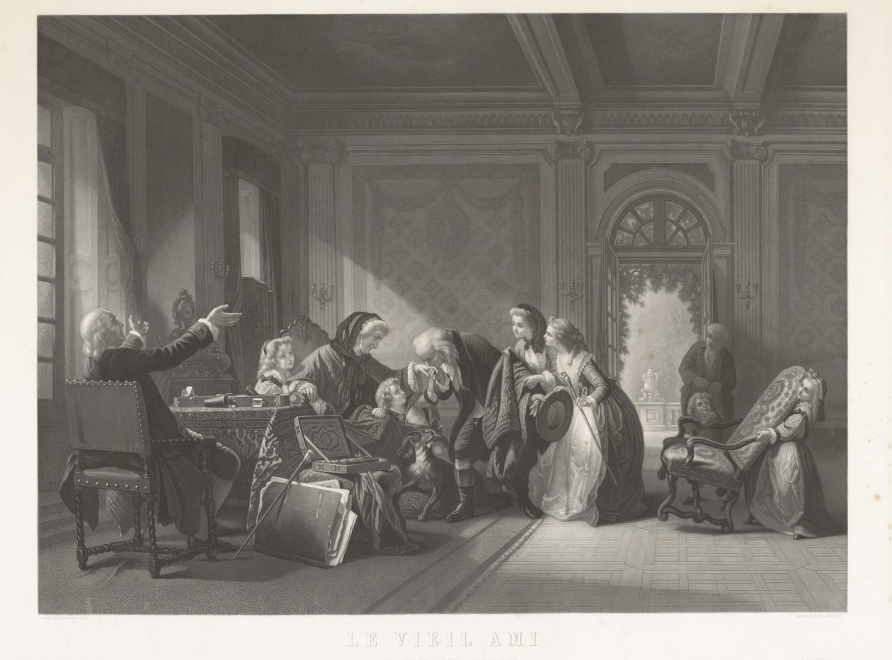 Eski Dost (nesne üzerindeki başlık) by Jean Baptiste Alfred Cornilliet