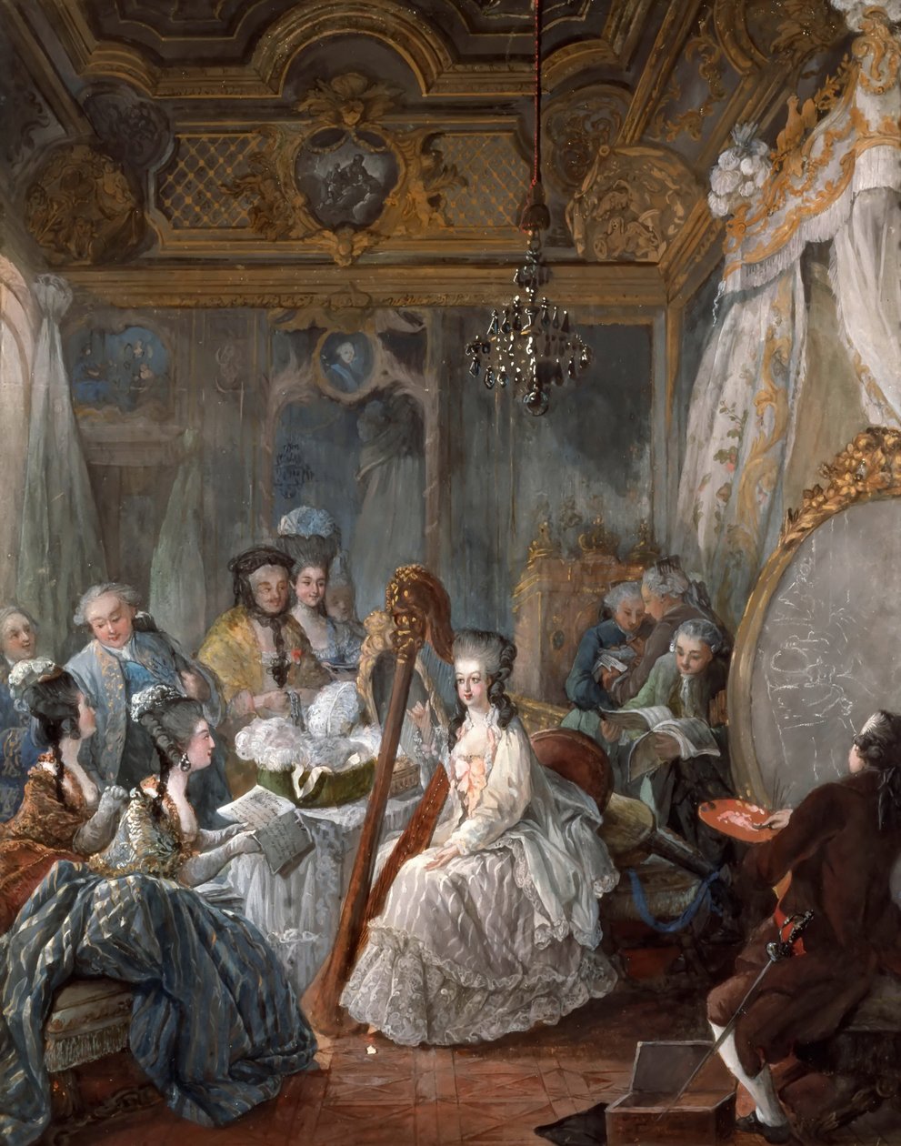 arp çalan Marie Antoinette by Jean Baptiste André Gautier Dagoty