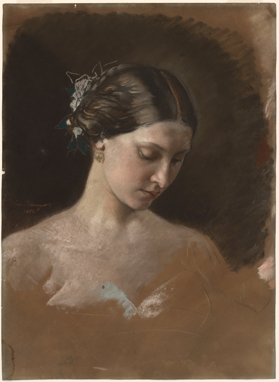 Kadın Portresi, c. 1889-1899. by Jean Baptiste Antoine Emile Béranger