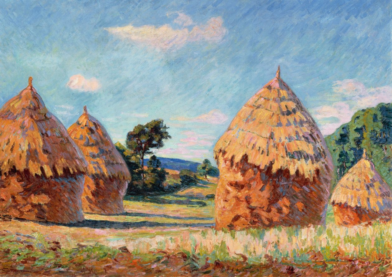 Saman yığınları, c.1886 by Jean Baptiste Armand Guillaumin