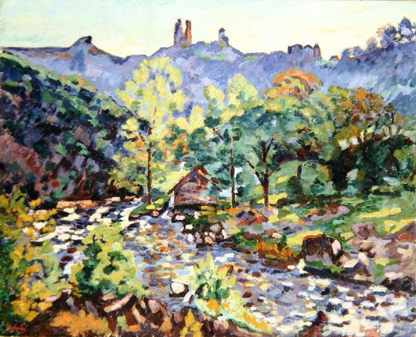 Chateau Harabeleri, Crozant, c.1905 (tuval üzerine yağlı boya) by Jean Baptiste Armand Guillaumin