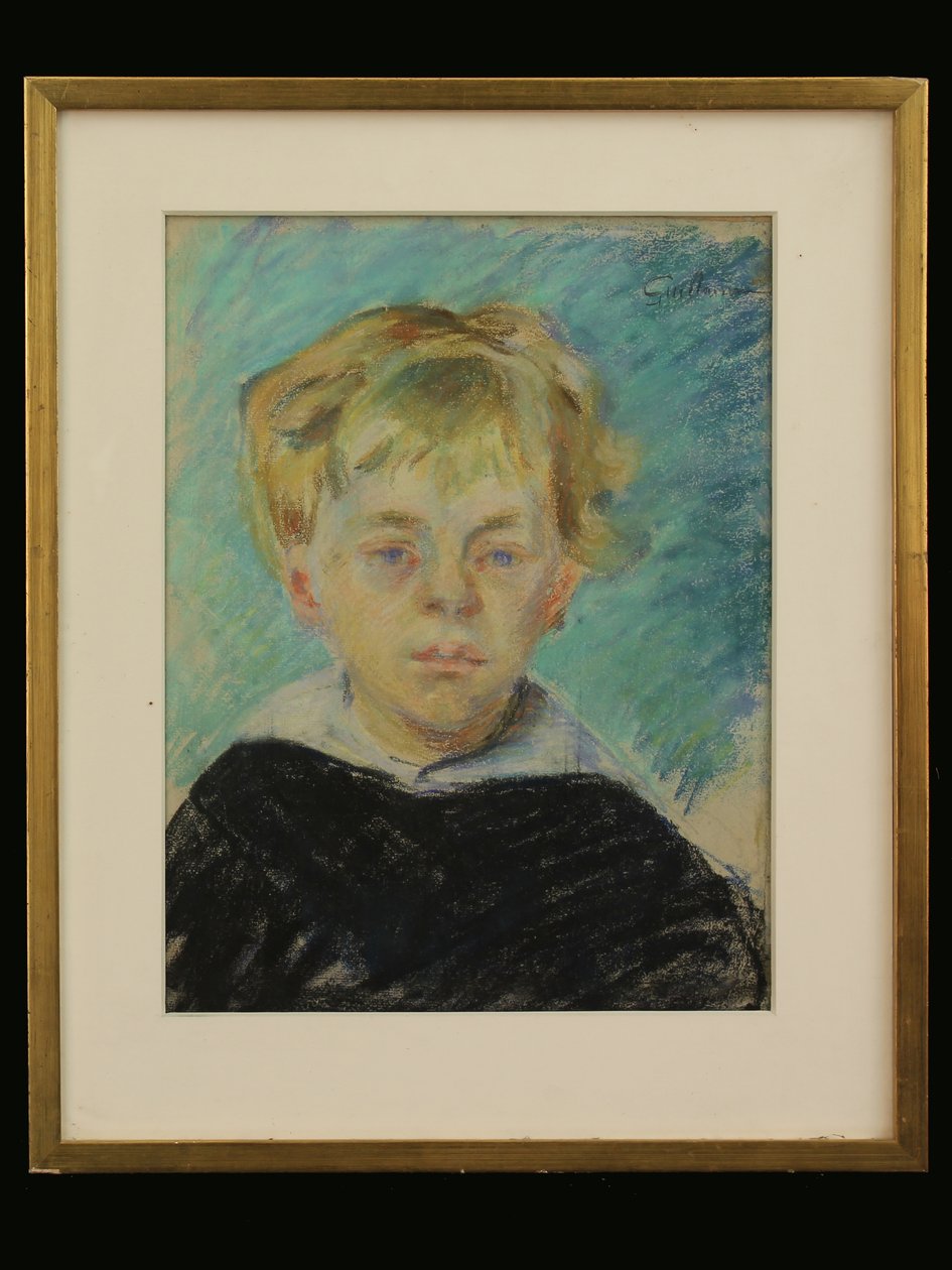 Sanatçının Oğlu, c.1910 (kağıt üzerinde tebeşir) by Jean Baptiste Armand Guillaumin