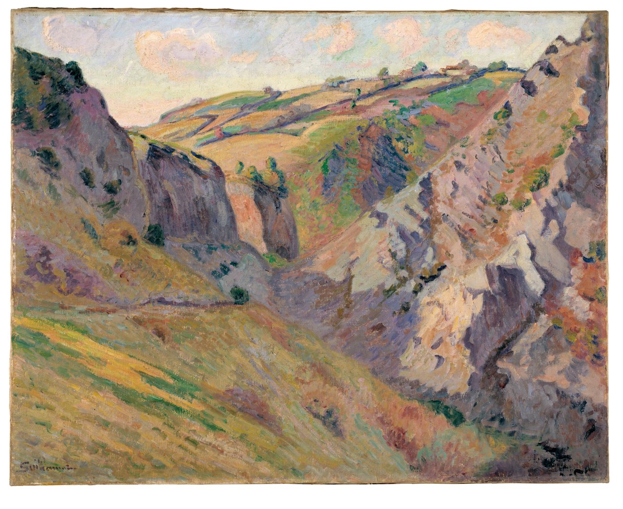 Pontgibaud yakınlarındaki Prunal Mağaraları (tuval üzerine yağlı boya) by Jean Baptiste Armand Guillaumin
