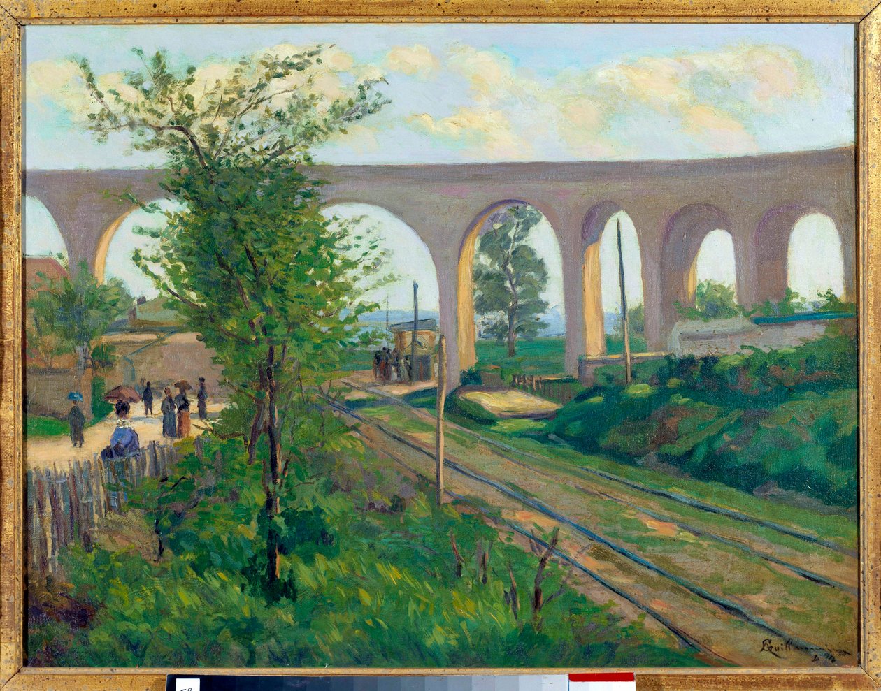 Arcueil'deki su kemeri, Sceaux demiryolu hattı by Jean Baptiste Armand Guillaumin