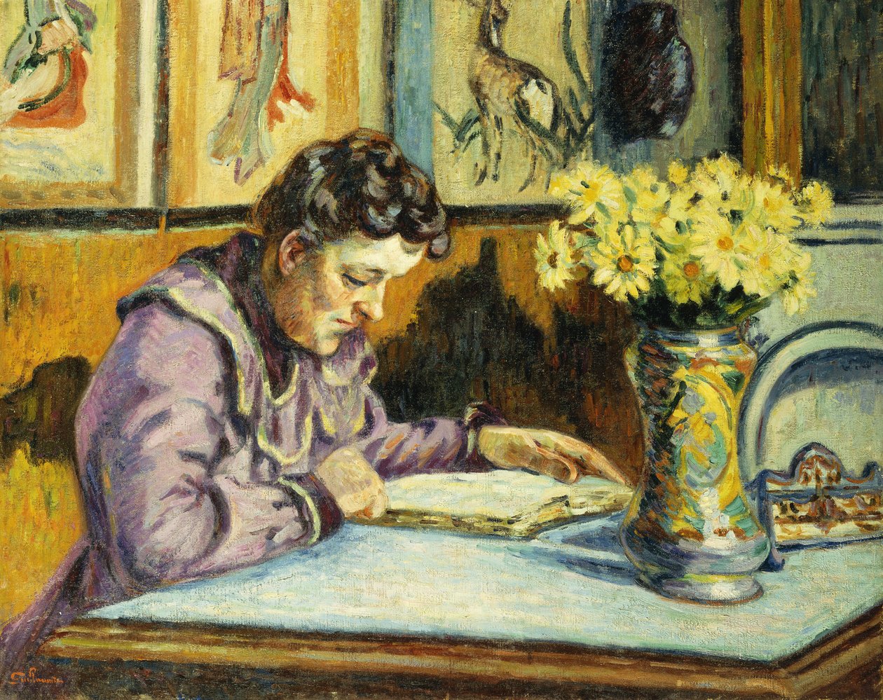 Kadın Okuma; Kadın Okuma, c.1895 by Jean Baptiste Armand Guillaumin