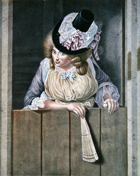 'Gözlemde' (renkli lito) by Jean Baptiste Bernard Coclers