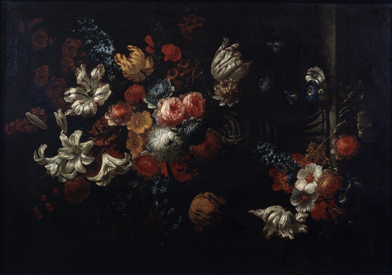 "Natürmort Buket" (Çiçekler) Tablosu Jan Baptiste Bosschaert (1667-1746) Puşkin Müzesi