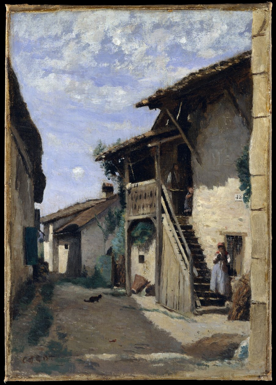 Bir Köy Sokağı, Dardagny by Jean Baptiste Camille Corot