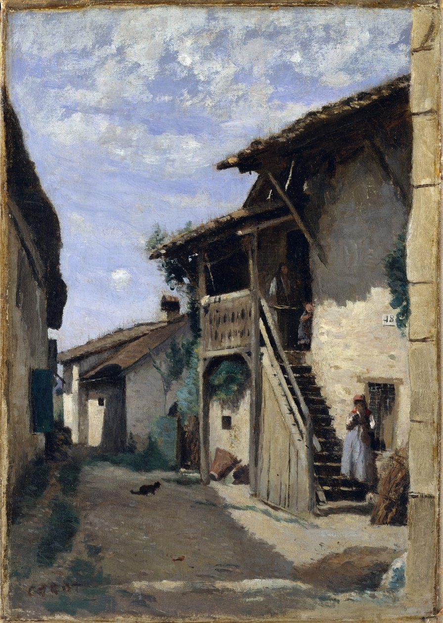 Bir Köy Sokağı: Dardagny, 1852, 1857 veya 1863. by Jean Baptiste Camille Corot