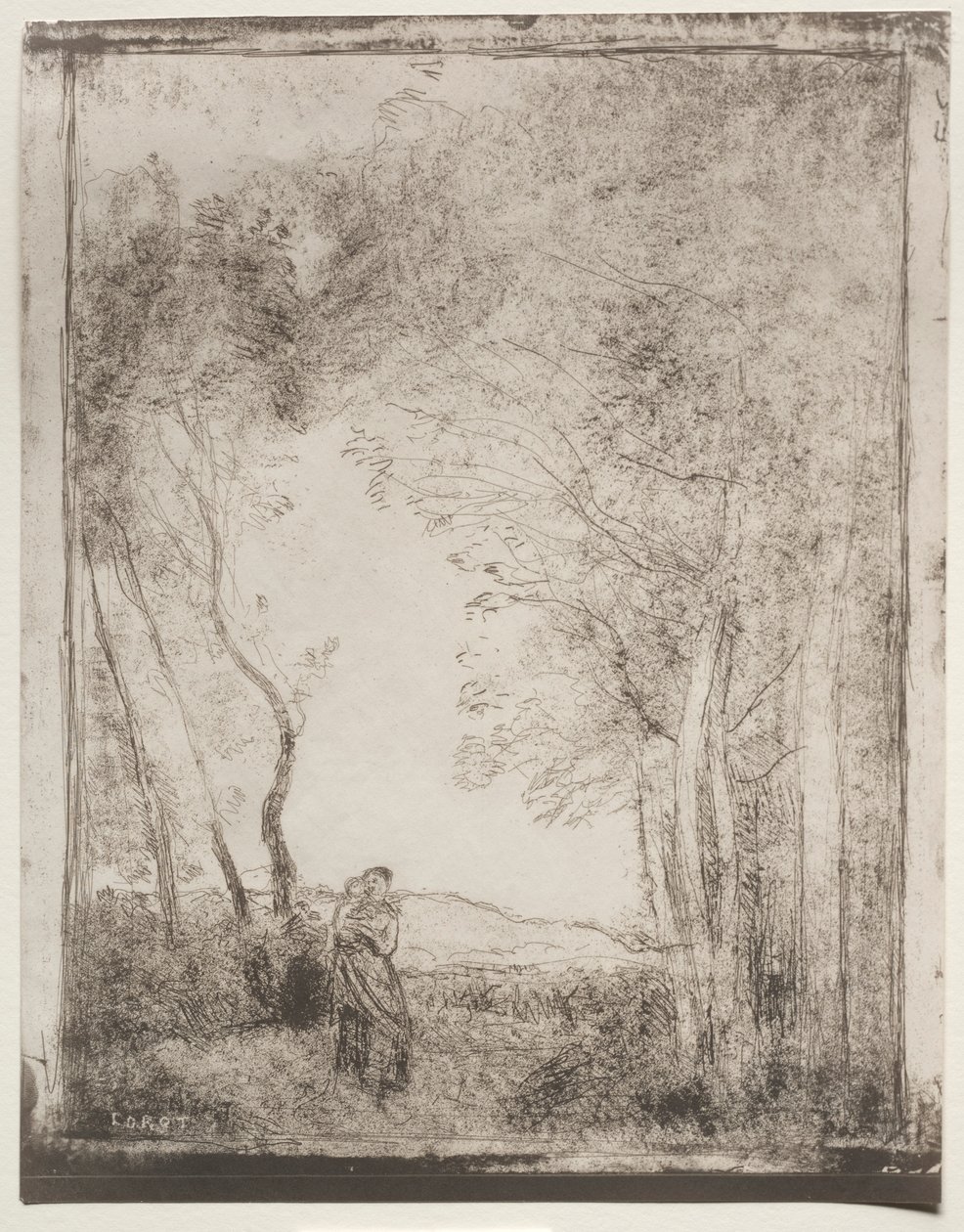 Bir Ormanın Girişinde Genç Bir Anne, orijinal izlenim 1856, 1921