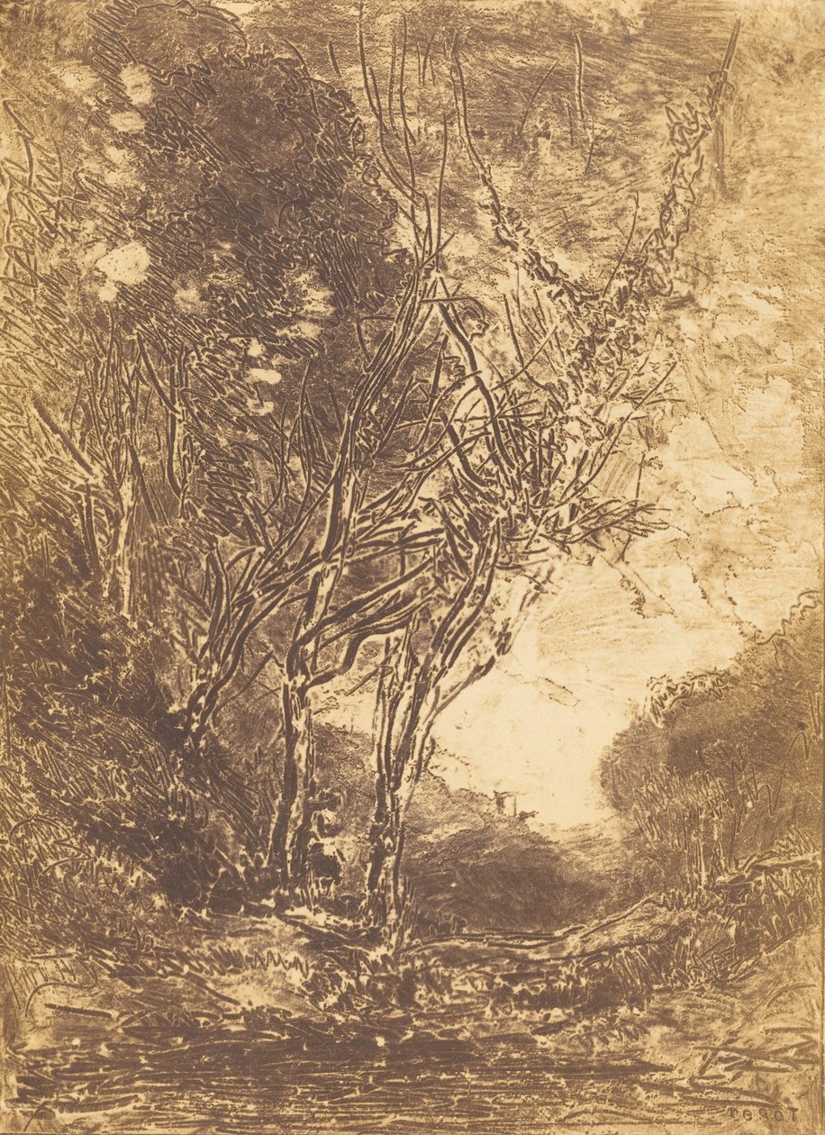 Pusu Pusu, 1858. by Jean Baptiste Camille Corot