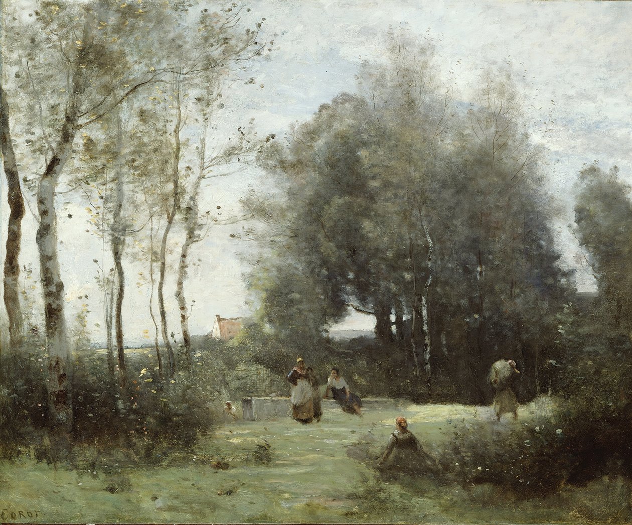 Arleux-Palluel, Buluşmalar Köprüsü, 187172. by Jean Baptiste Camille Corot