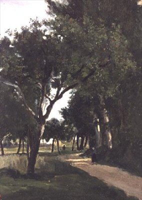 Ormanda Cadde, Chaville yakınlarında, 1824 dolayları by Jean Baptiste Camille Corot