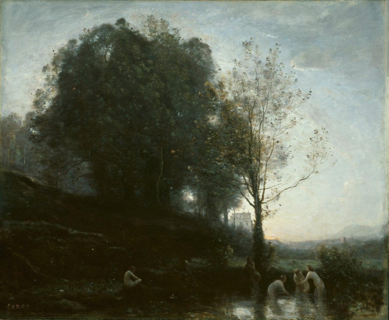 Banyo Perileri ve Çocuk, 185560. by Jean Baptiste Camille Corot