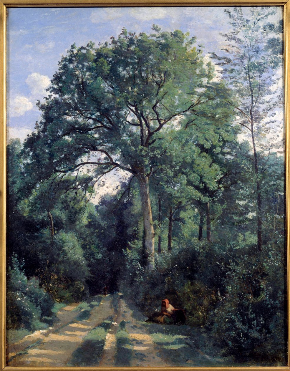 Avray Şehri, Arabayla Ağaçlara Girmek Boyama, Camille Corot (1796-1875) 1924 Edinburgh, ulusal galeri by Jean Baptiste Camille Corot