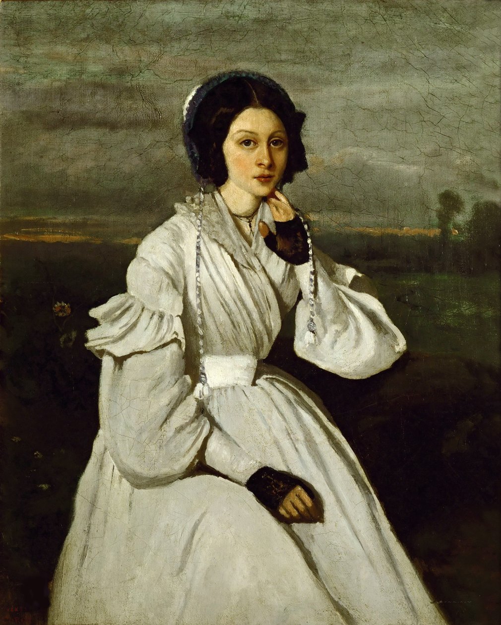 Claire Sennegon, 1837. by Jean Baptiste Camille Corot