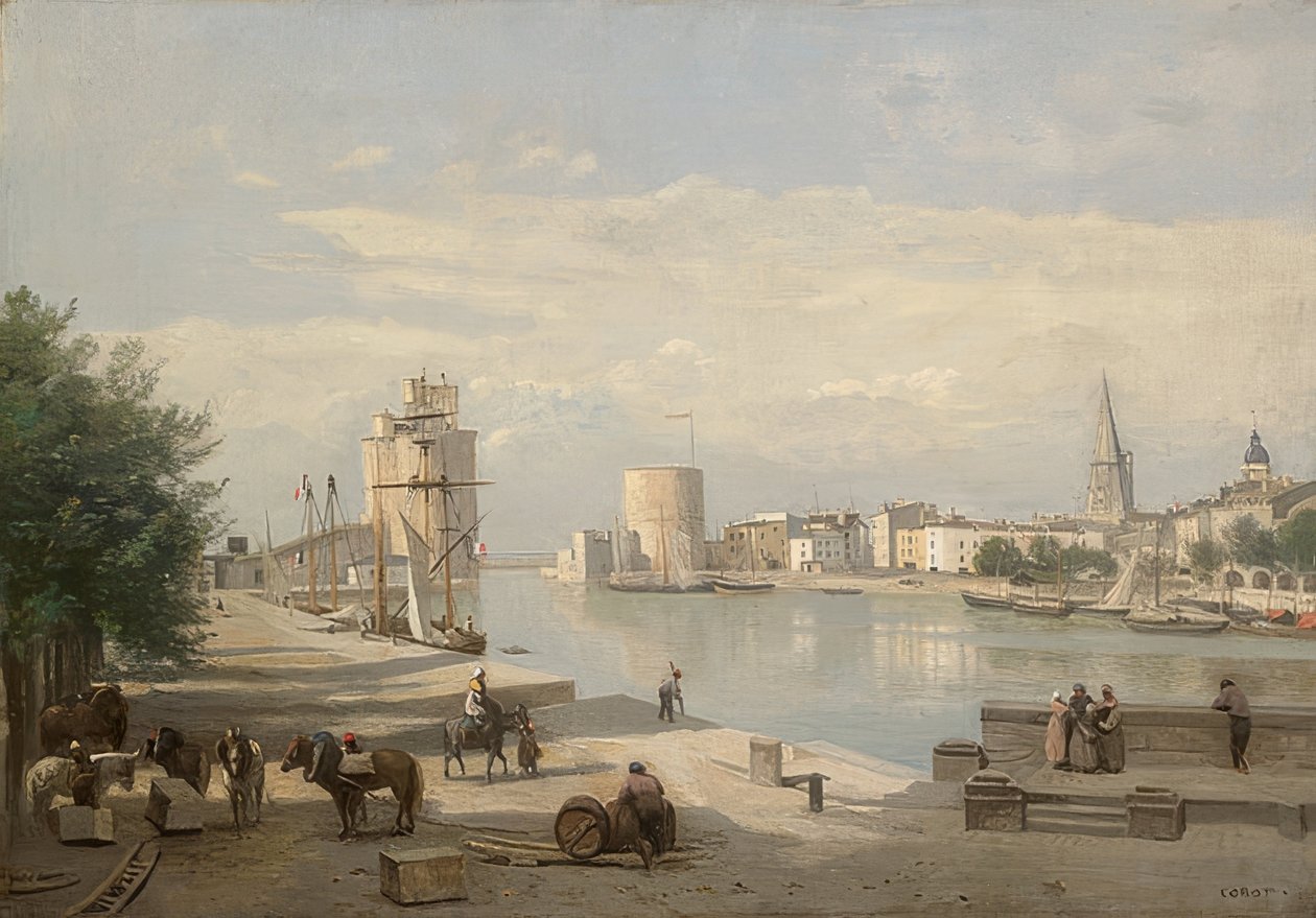 La Rochelle limanı. 1851 by Jean Baptiste Camille Corot
