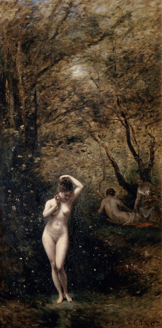 Diana Banyosu, 1873-1874. by Jean Baptiste Camille Corot