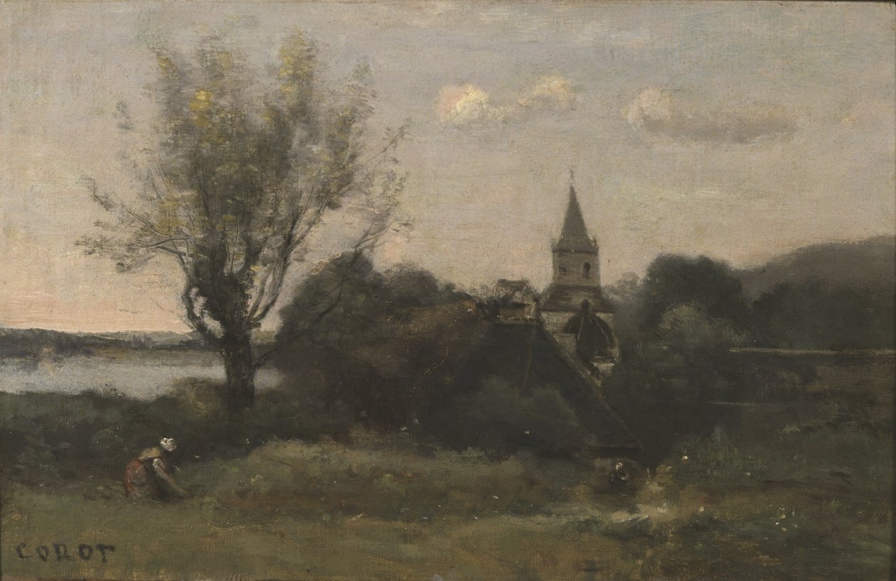 Auvers yakınlarındaki Ennery by Jean Baptiste Camille Corot