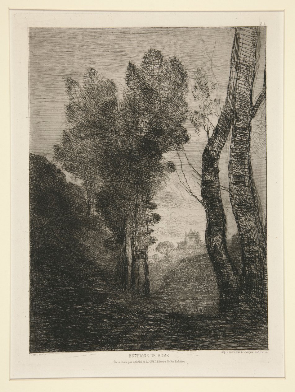 Environs de Rome (Roma Yakını) by Jean Baptiste Camille Corot