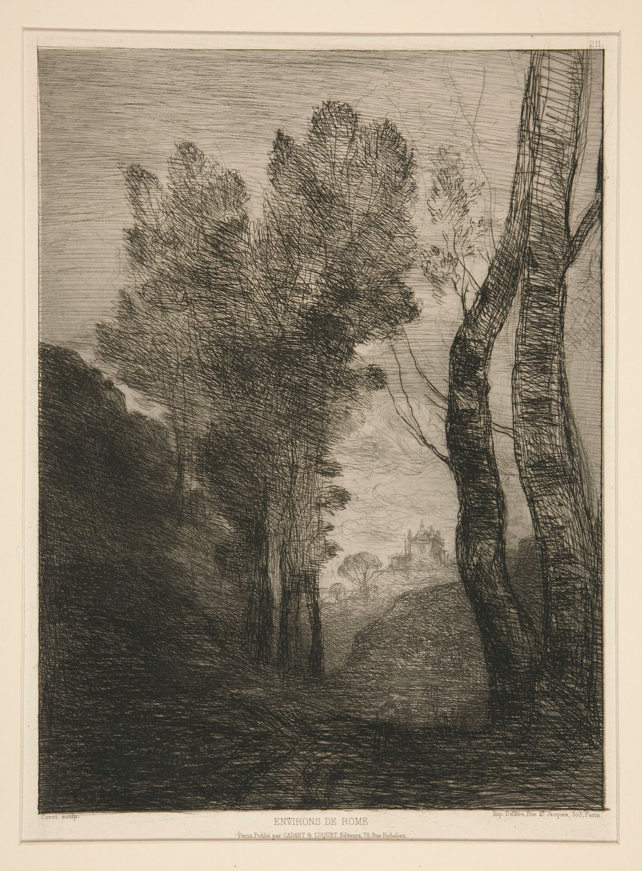 Environs de Rome (Roma Yakını) by Jean Baptiste Camille Corot